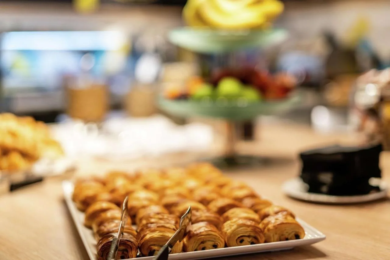Tray of fresh pastries at the Hampton by Hilton Newcastle breakfast buffet