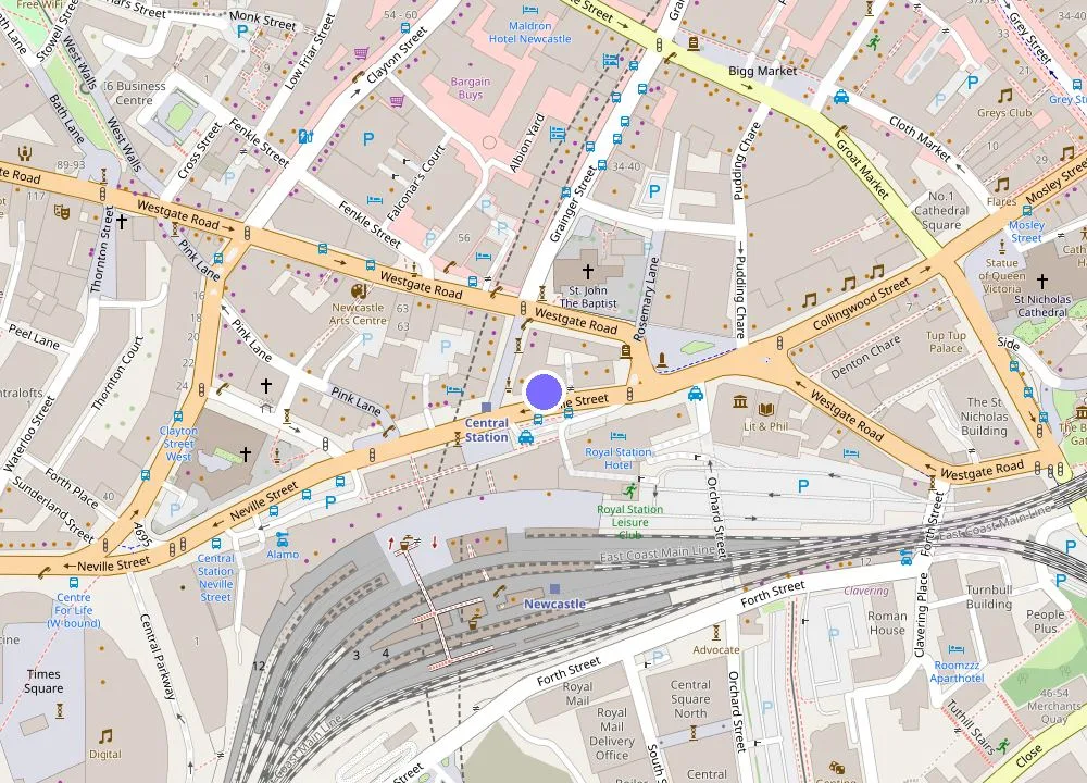 Map: Hampton by Hilton Newcastle